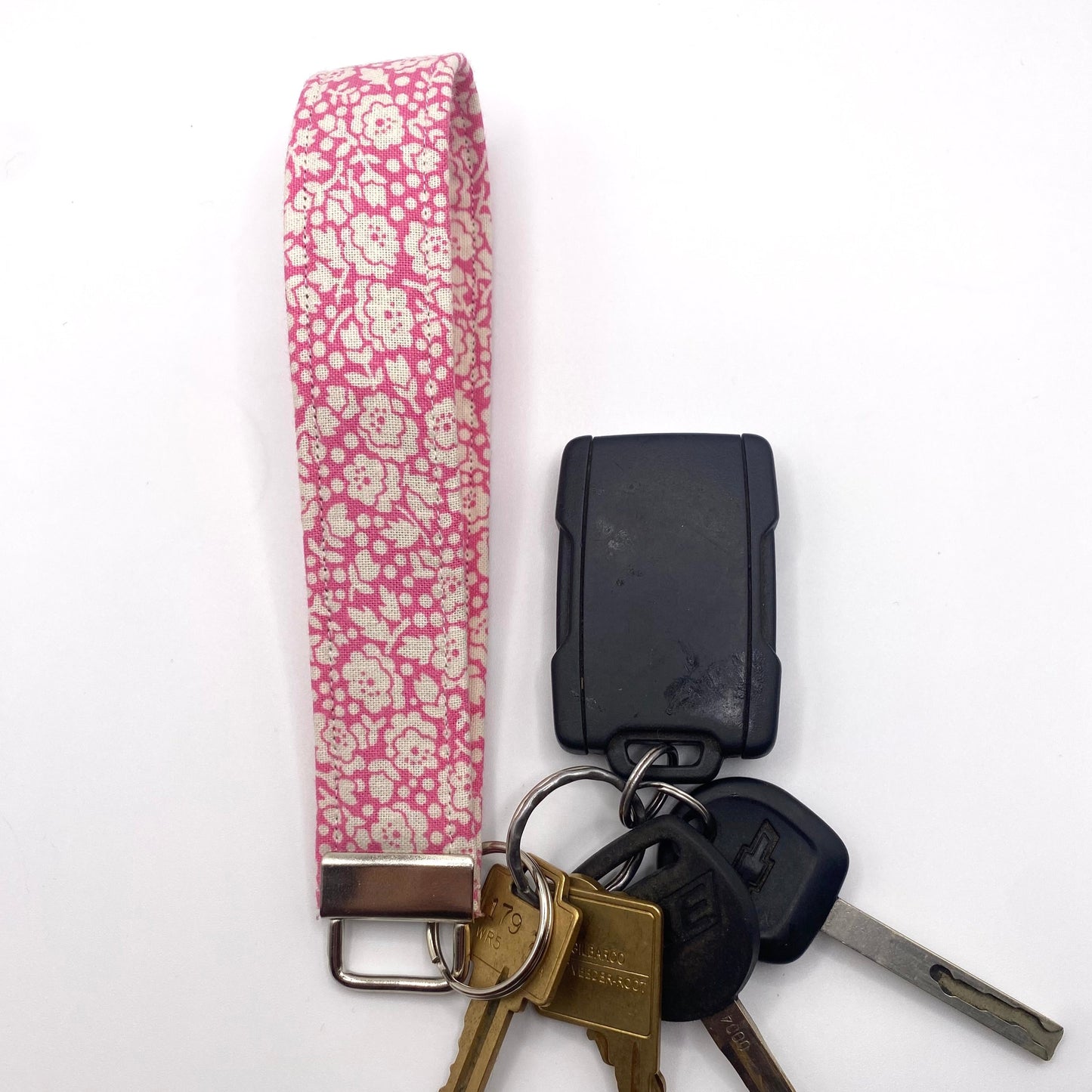 Pink Floral Wristlet