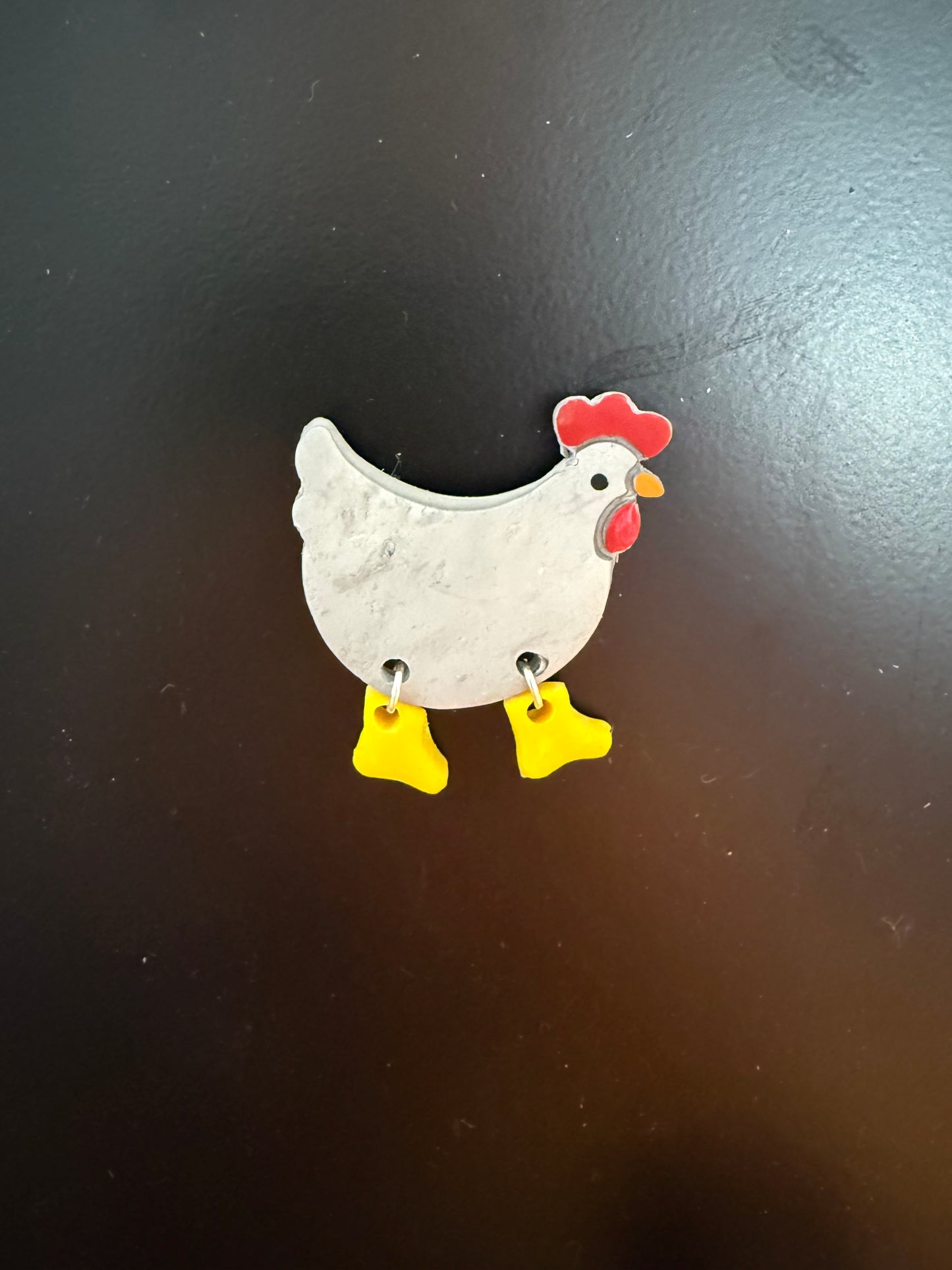 Grey Chicken Magnet