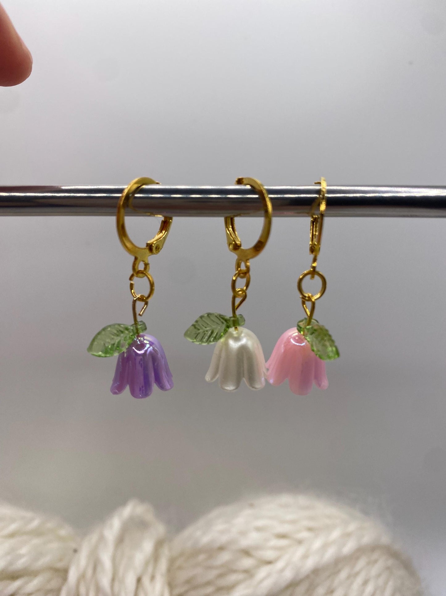 Floral Stitch Markers set of 5