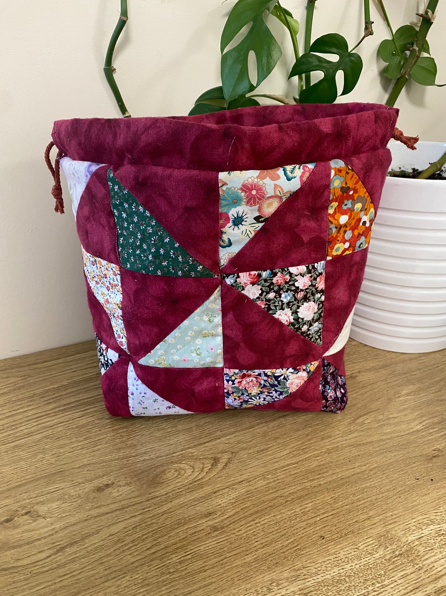 The Red Patchwork Maker's Bag