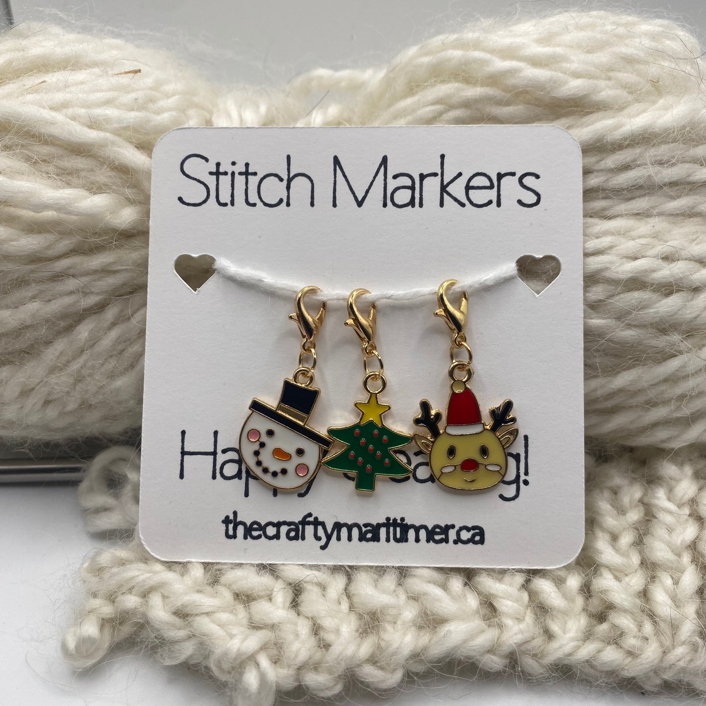 Christmas Stitch Markers set of 3