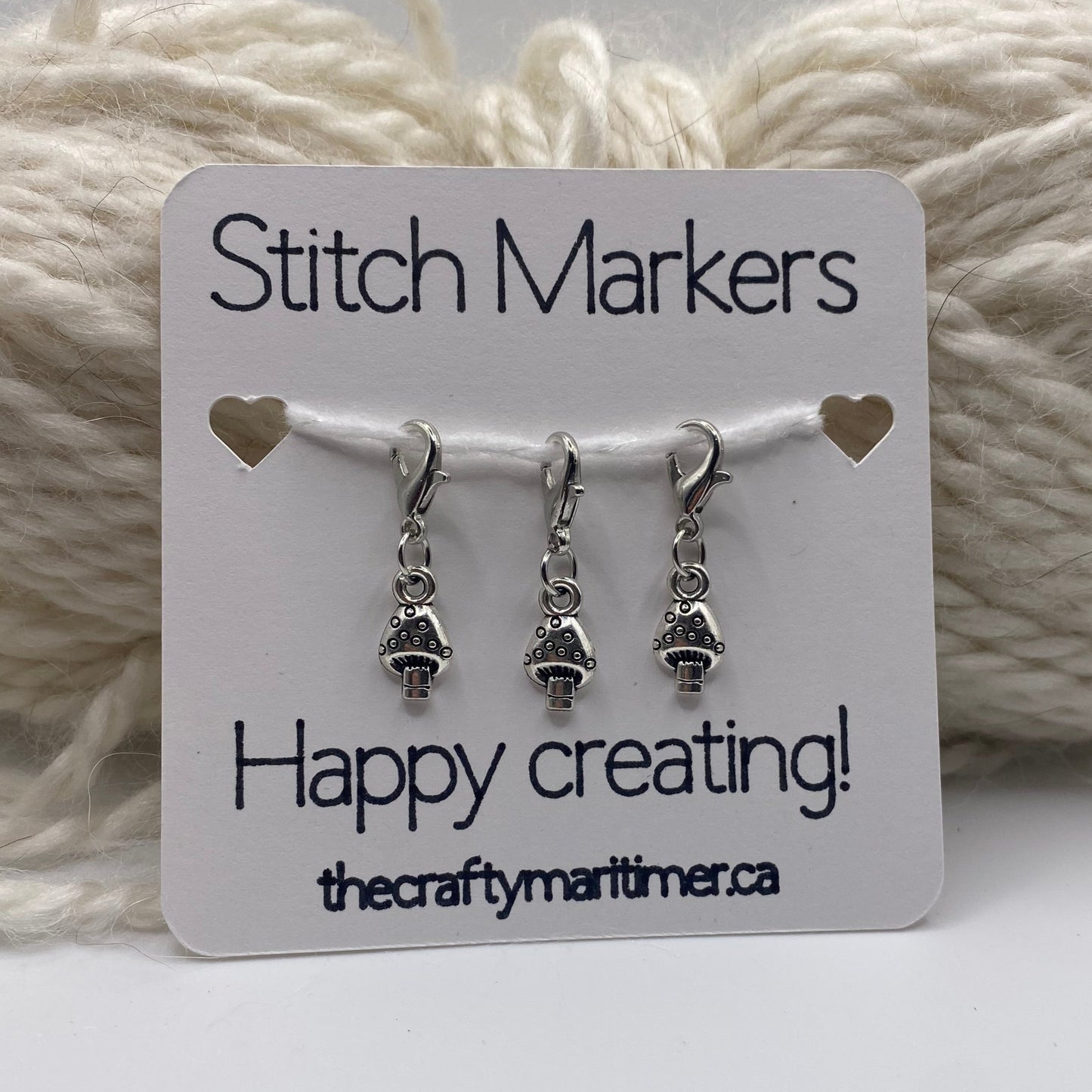 Mushroom Stitch Markers set of 3