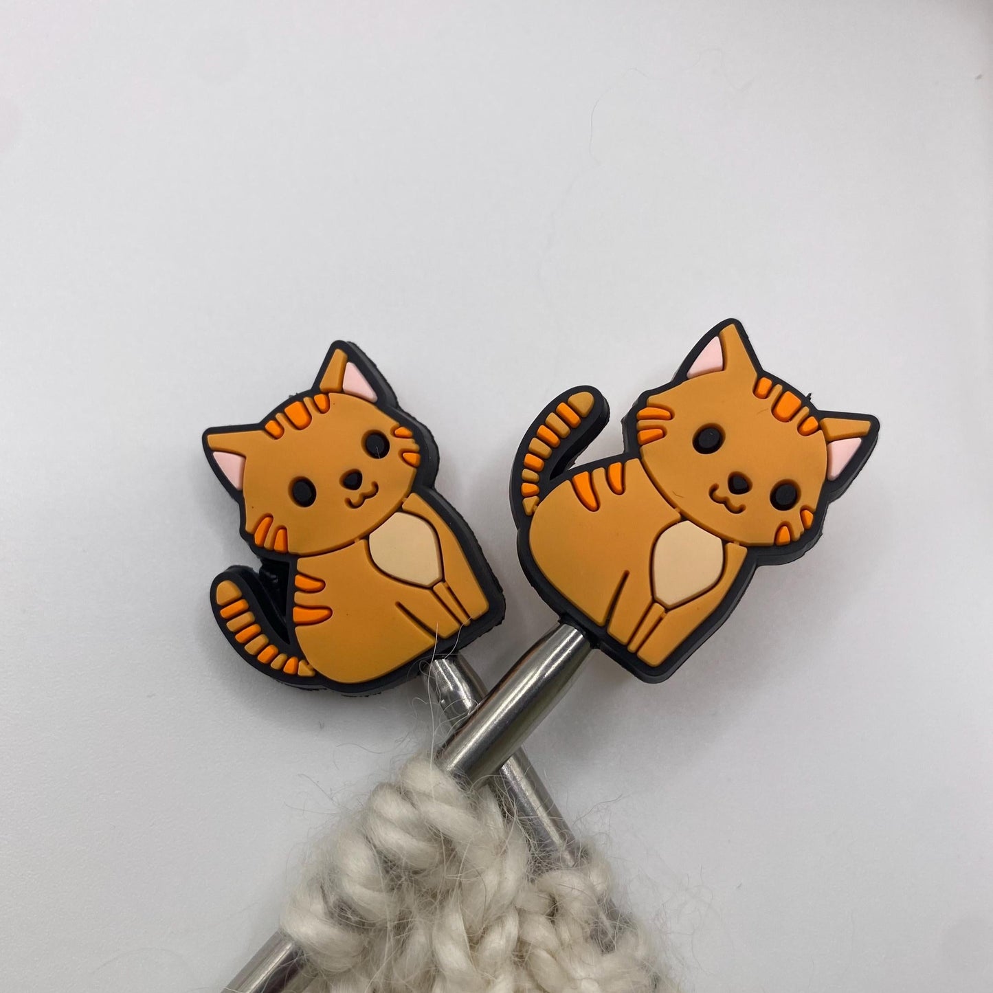 Orange Kitty Needle Protector set of 2