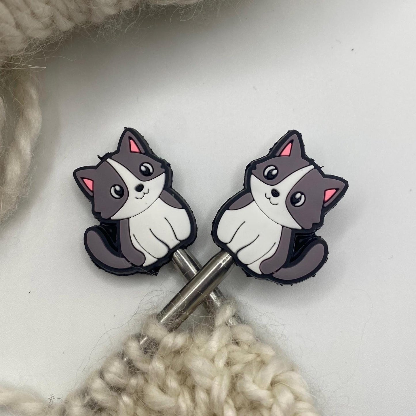 Grey Cat Needle Protector set of 2