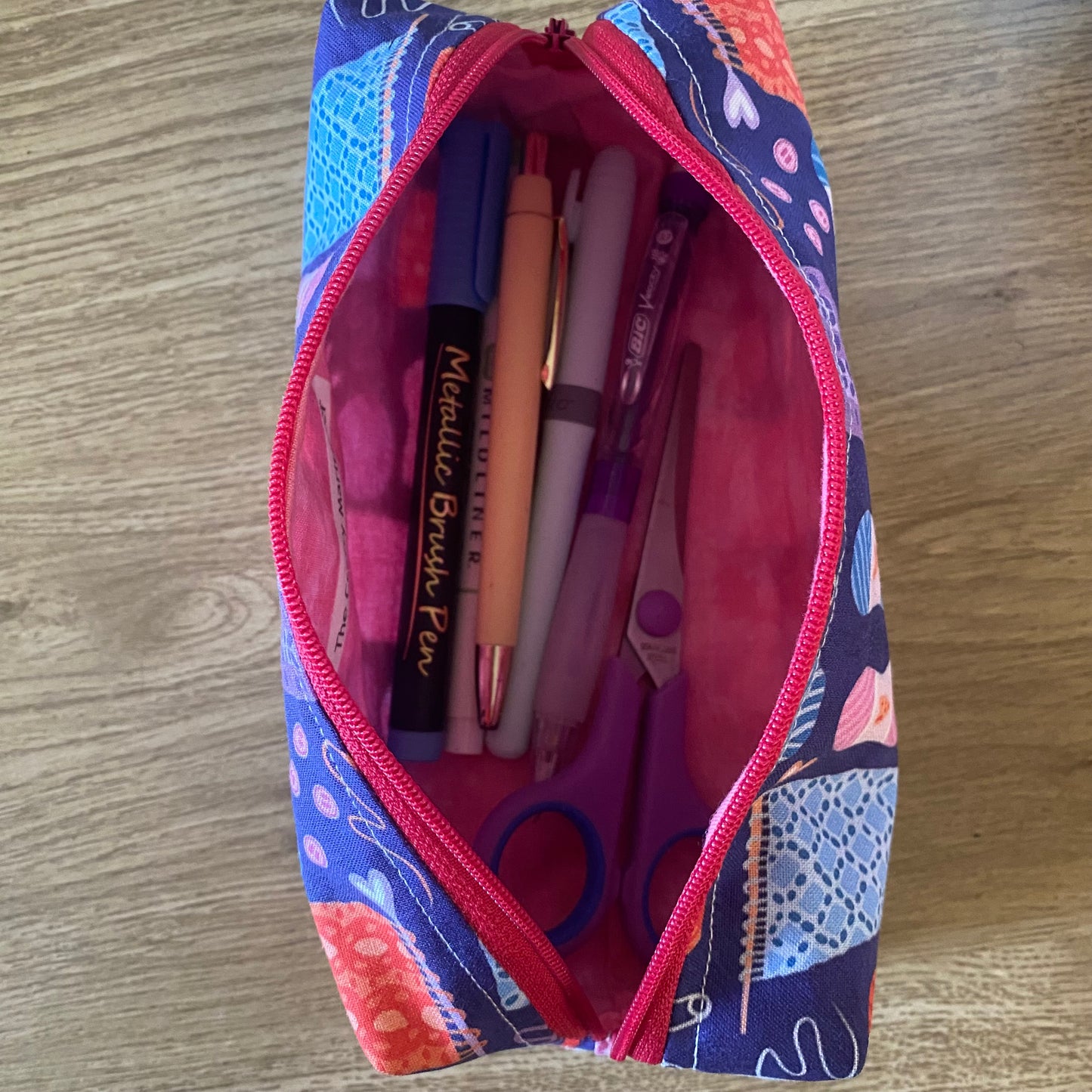 Purple Knitting Pencil Case