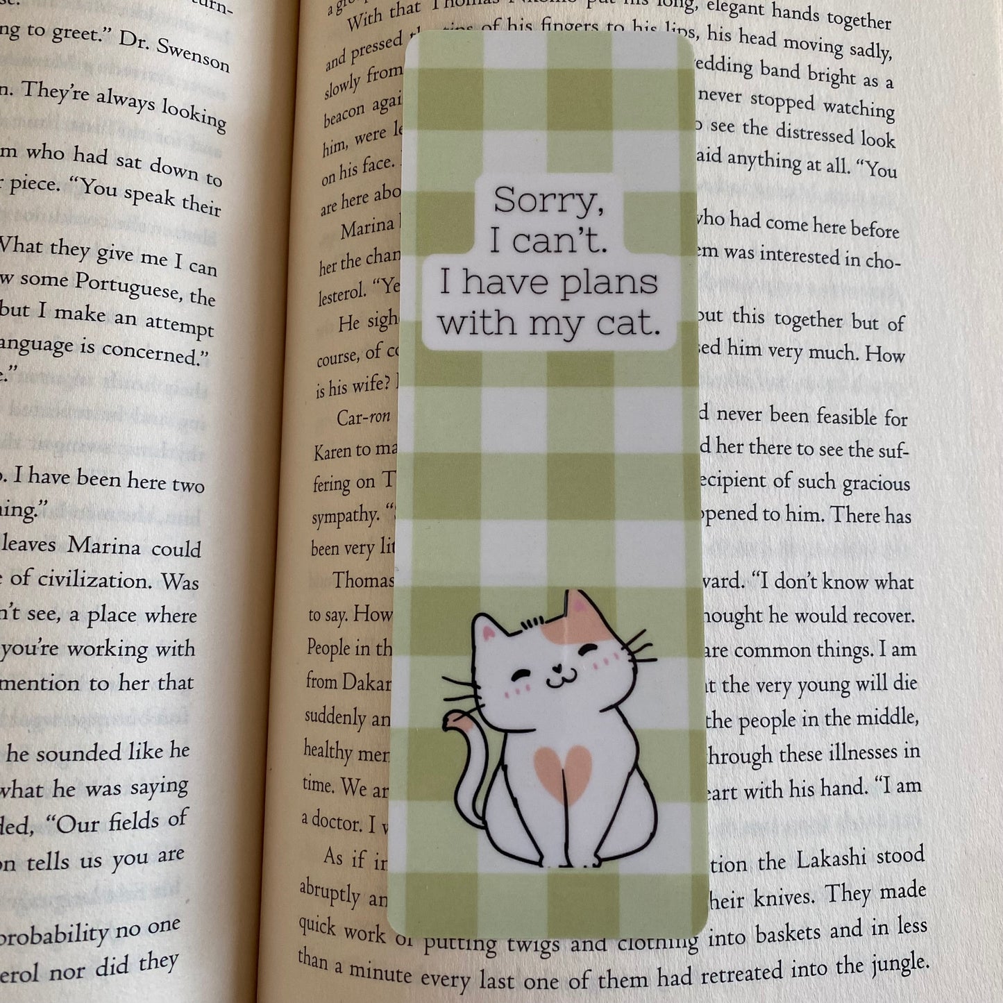 I have plans with my cat Bookmark