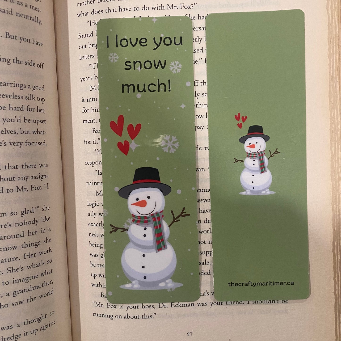 I Love You Snow Much Bookmark