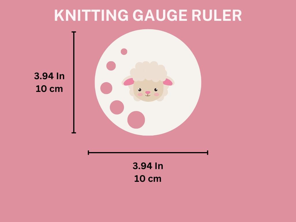 Knitting Needle Gauge Ruler