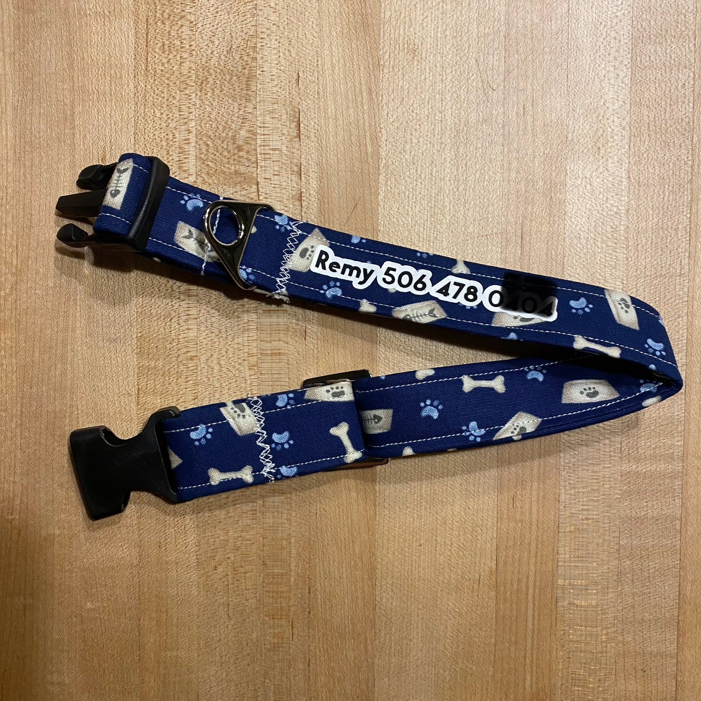 Personalized Blue Dog Collar