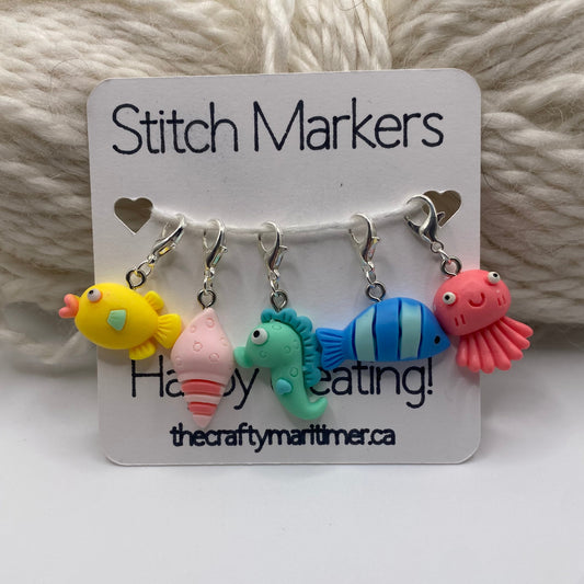 Sea Creature Stitch Markers set of 5
