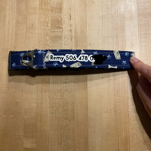 Personalized Blue Dog Collar