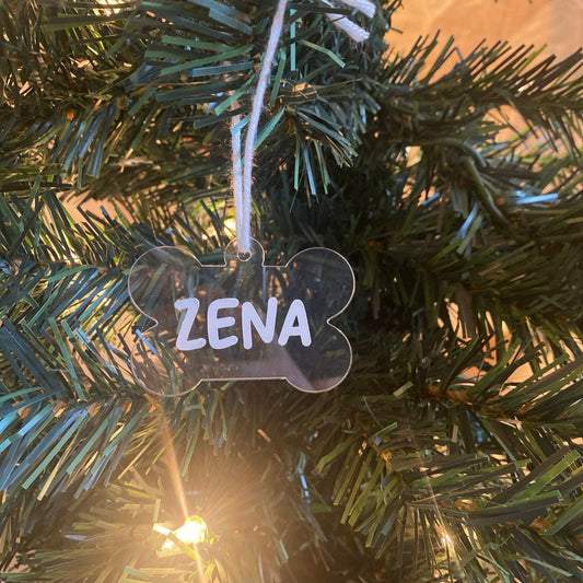 Personalized Acrylic Bone Ornaments