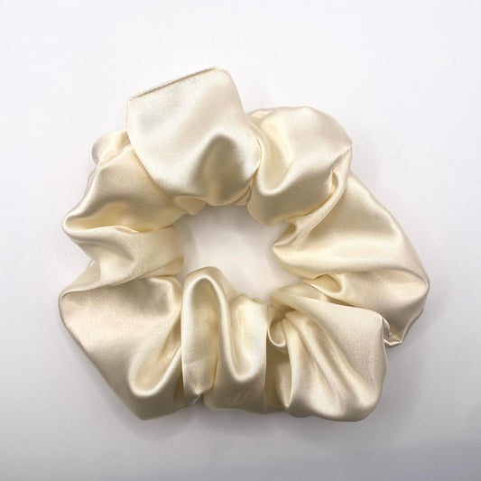 White Satin Scrunchie