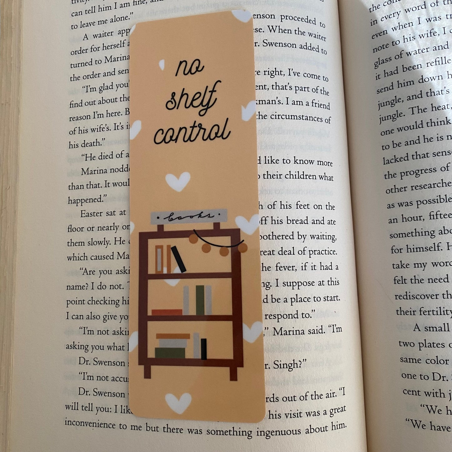 No Shelf Control Bookmark