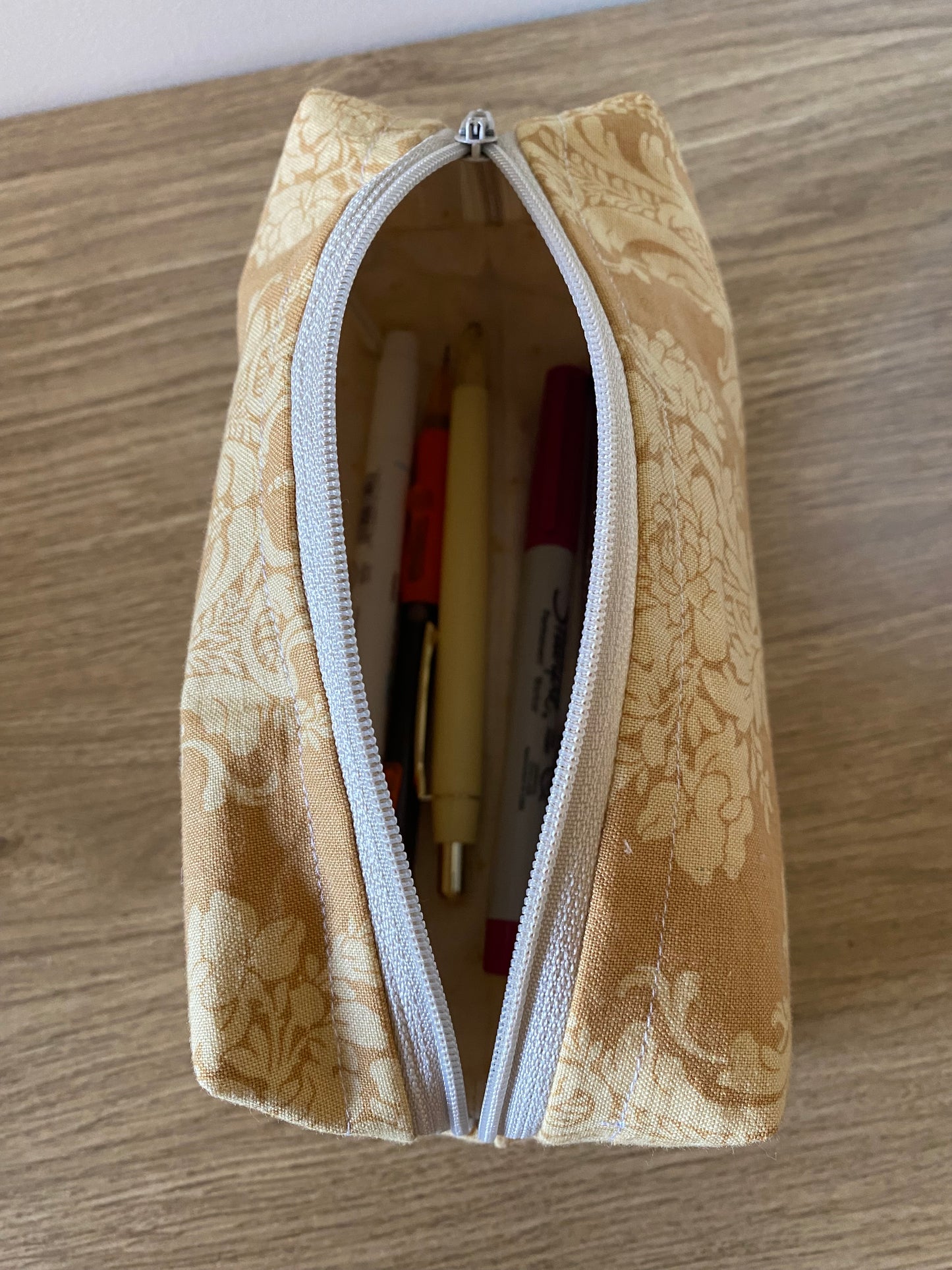 Vintage Yellow Pencil Case