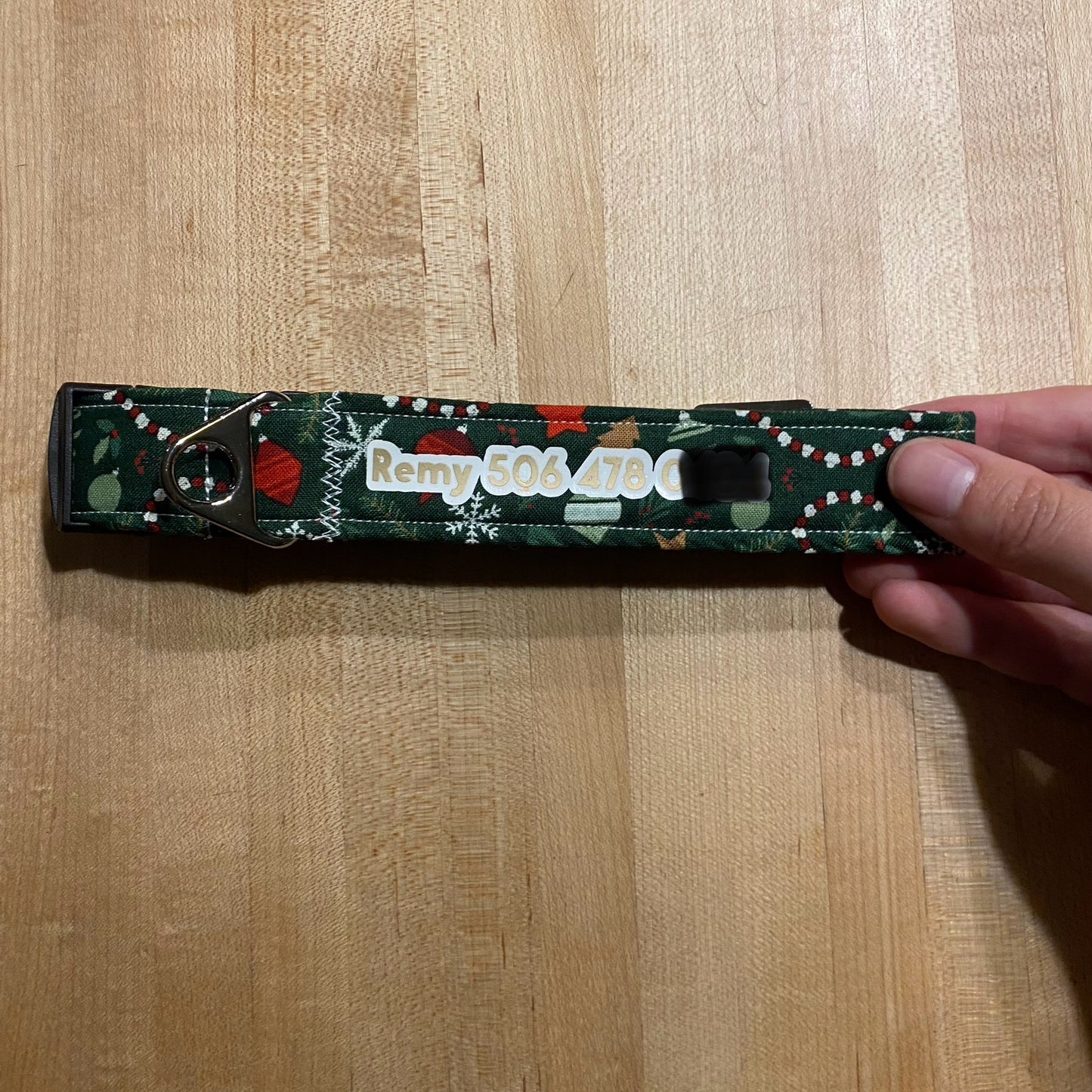 Personalized Holiday Dog Collar