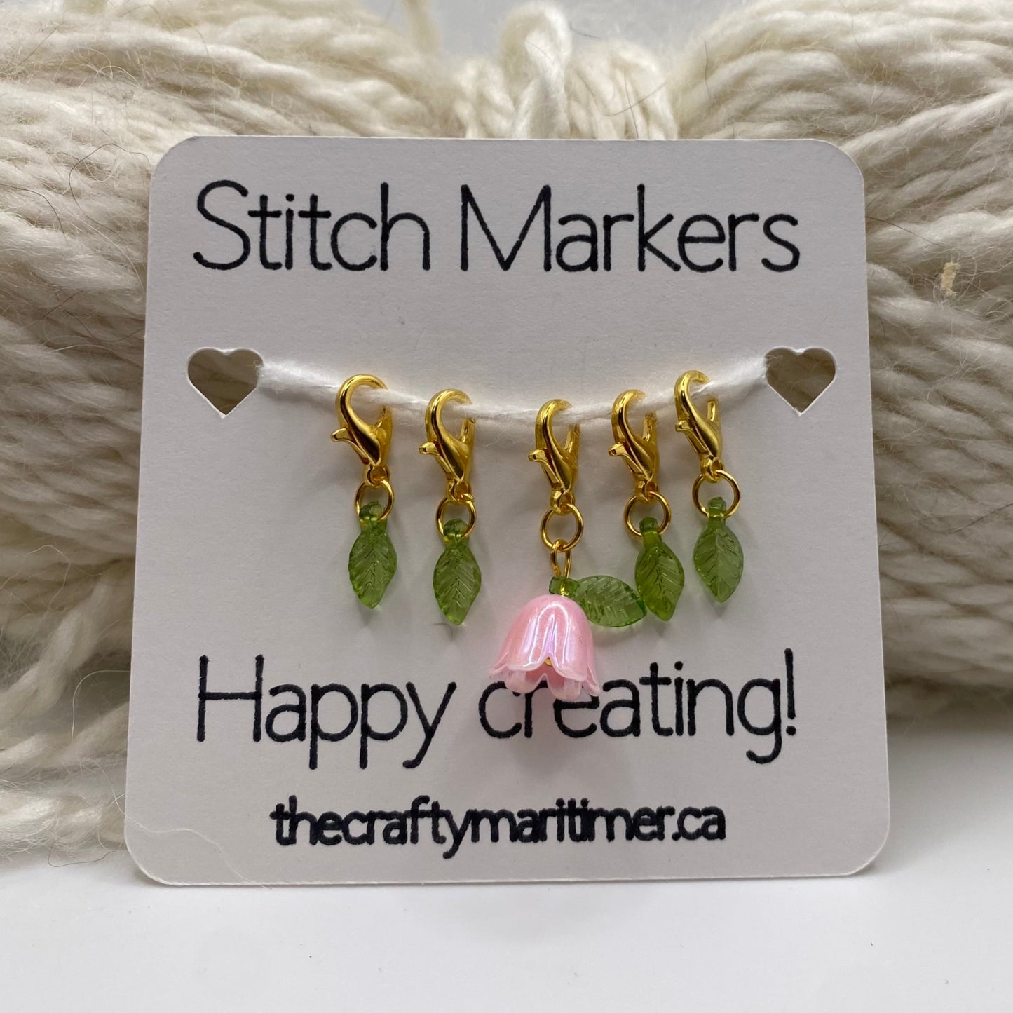 Floral Stitch Markers set of 5