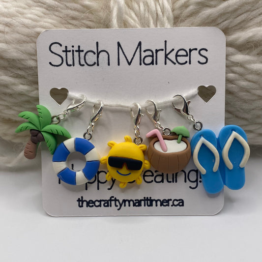 Beach Stitch Markers set of 5