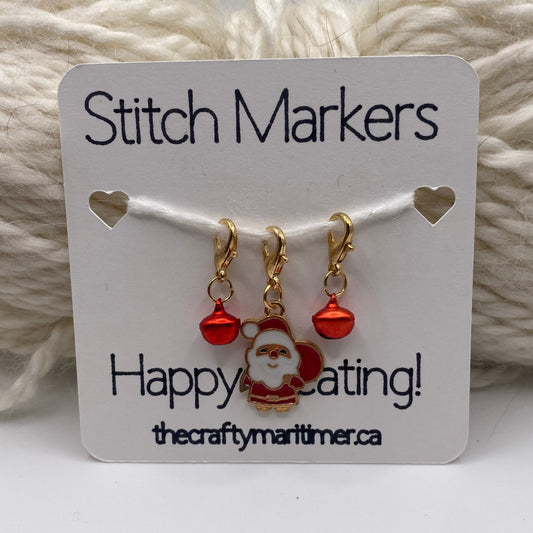 Santa Stitch Marker set of 3