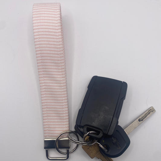 Pink Stripe Wristlet