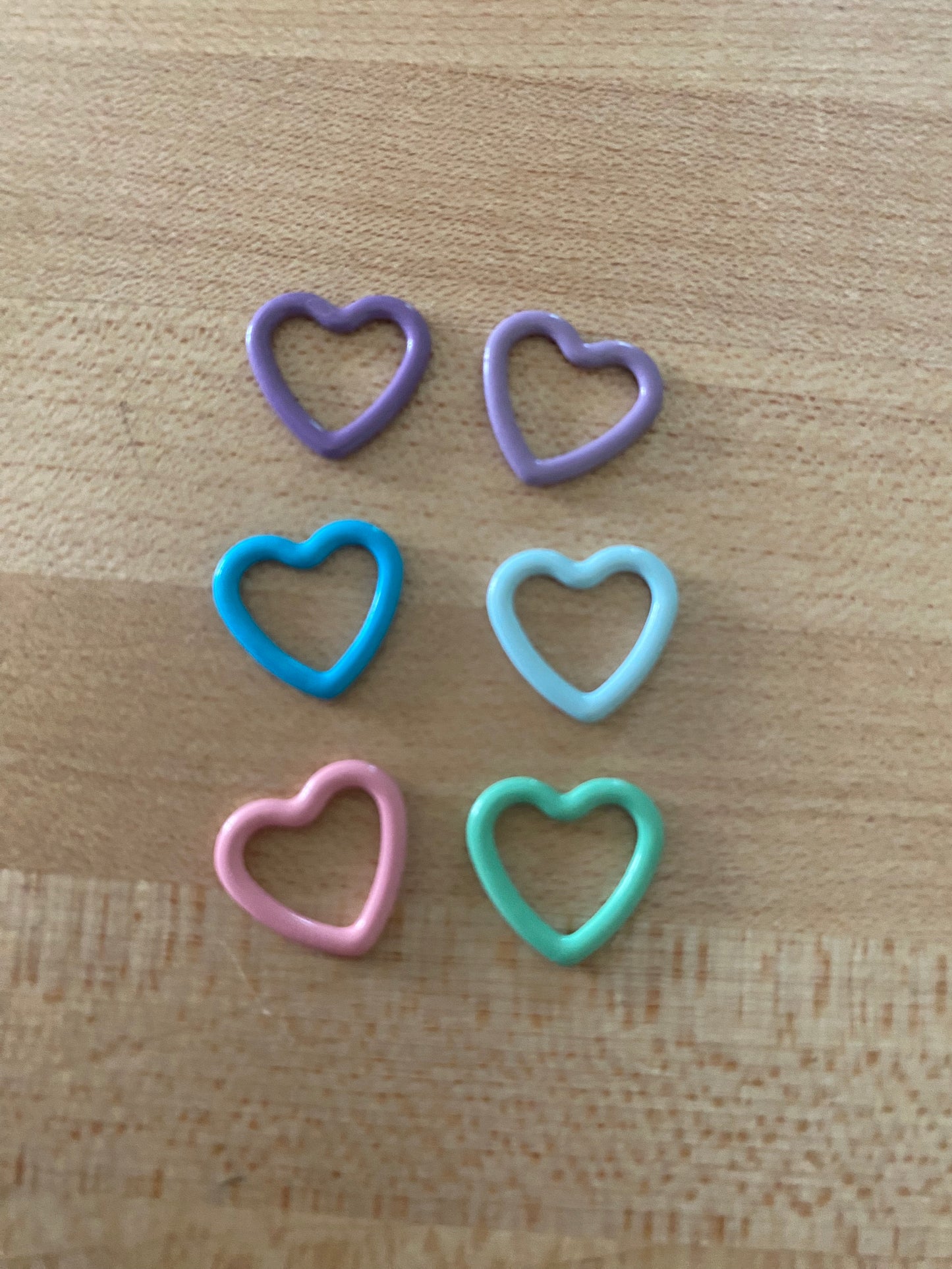 Heart Shaped Stitch Marker set of 6