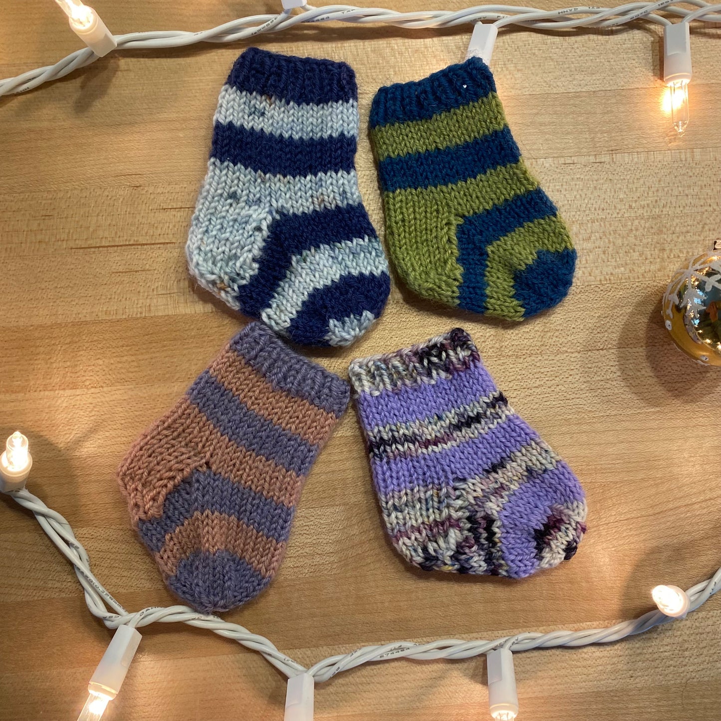 Tiny Advent Stockings Knitting Pattern
