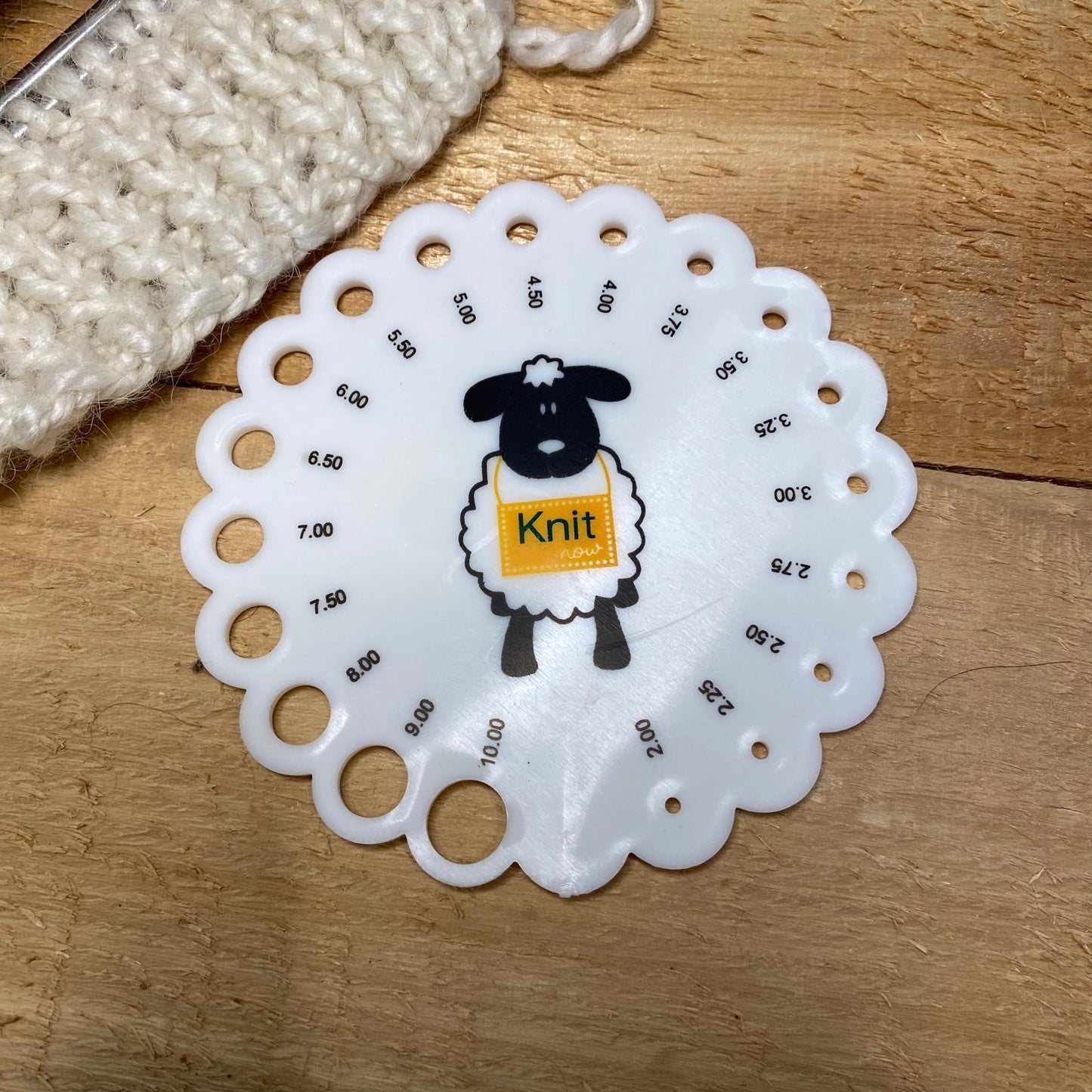 Knitting Needle Gauge Ruler