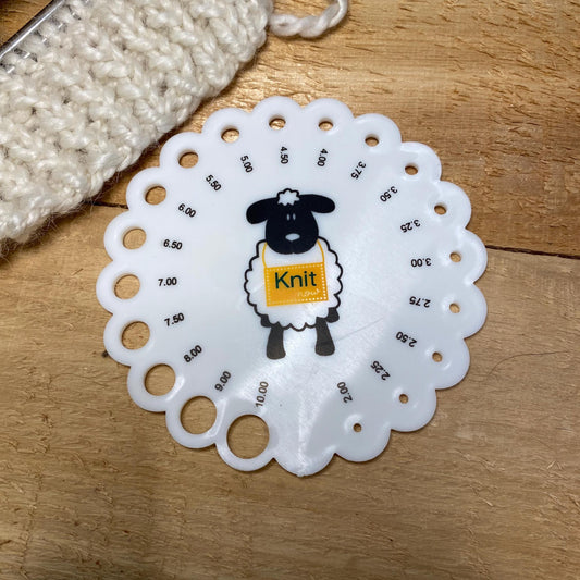 Knitting Needle Gauge Ruler