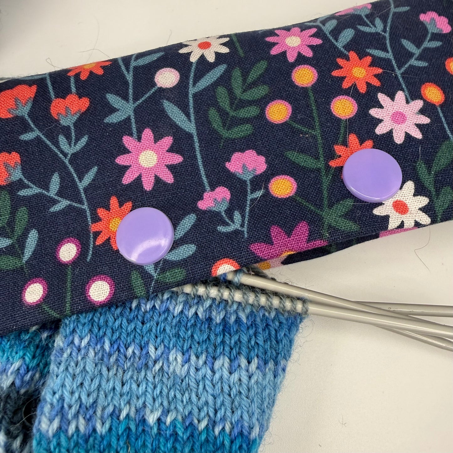 Navy Floral DPN Holder