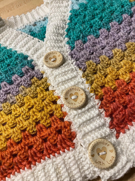 Wooden “Handmade With Love” Buttons set of 4