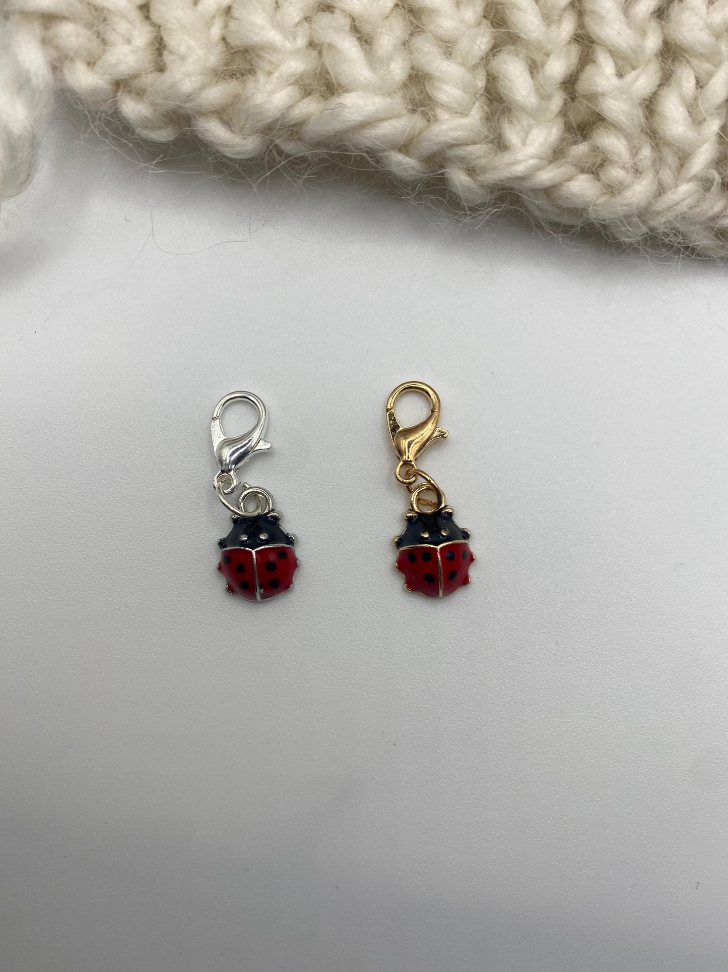 Ladybug Stitch Marker set of 3