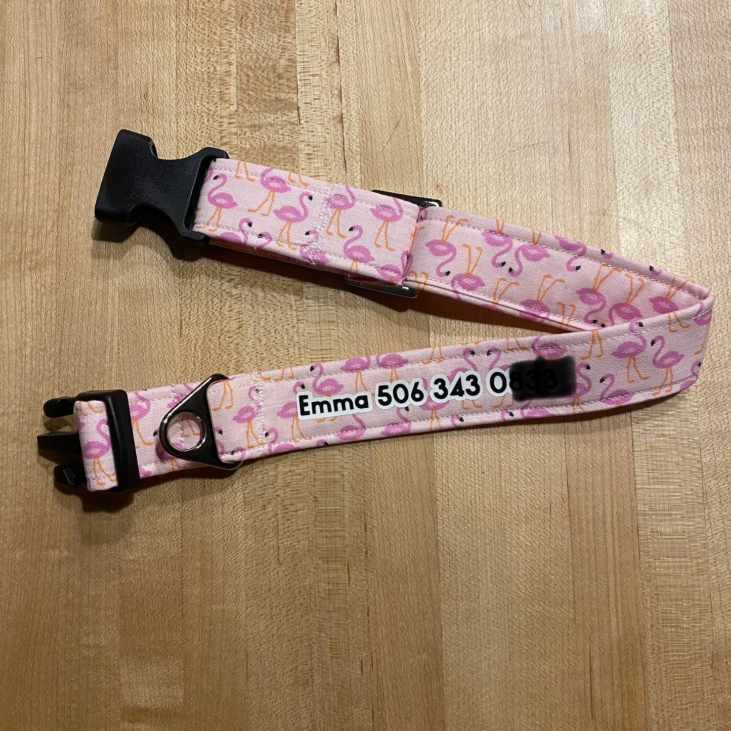 Personalized Flamingo Dog Collar