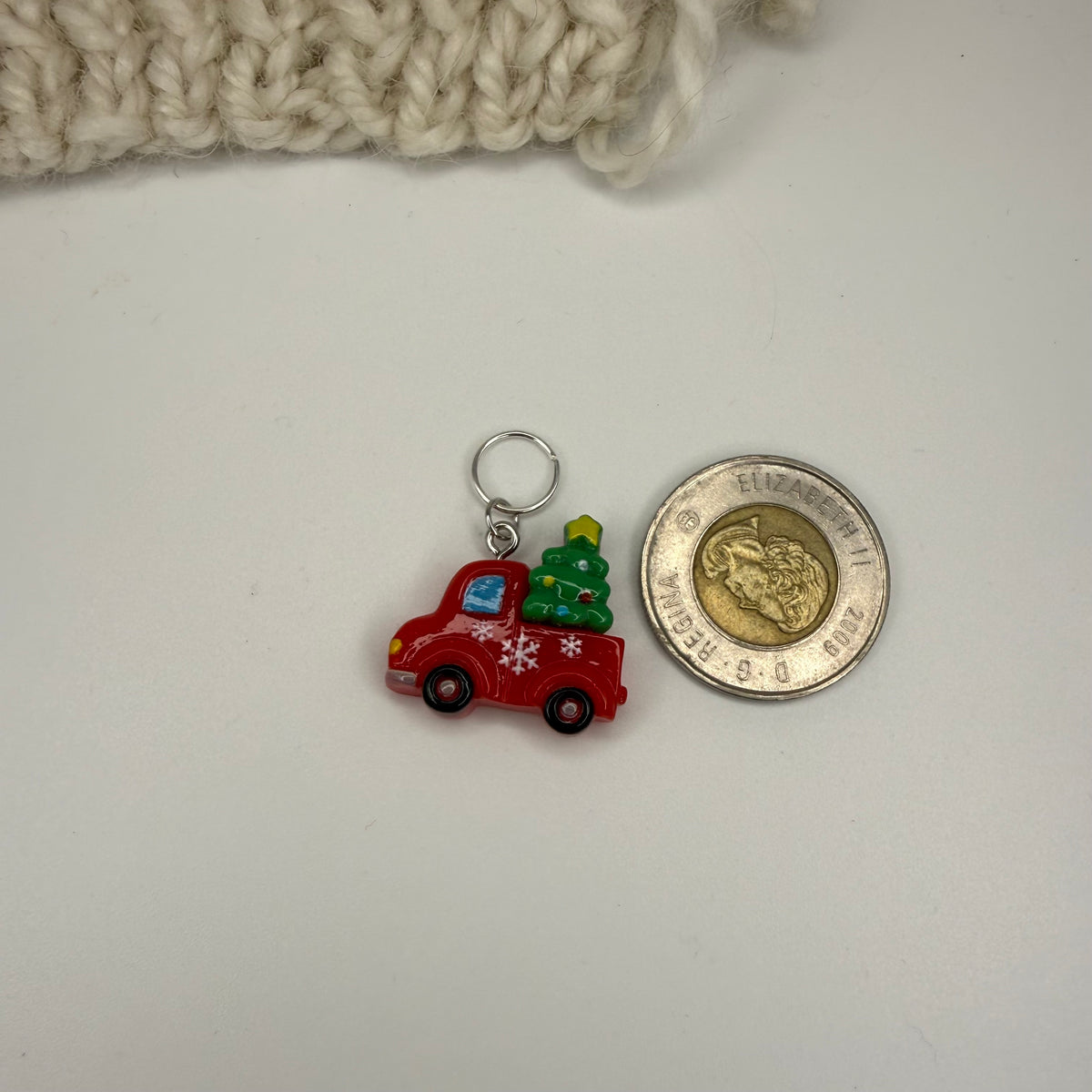 Red Truck Stitch Marker/Progress Keeper