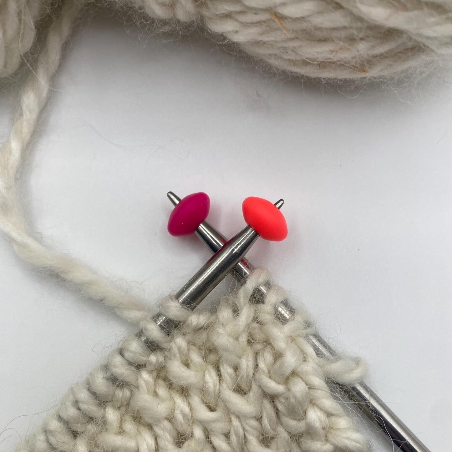 Pink oval needle protectors Set of 2