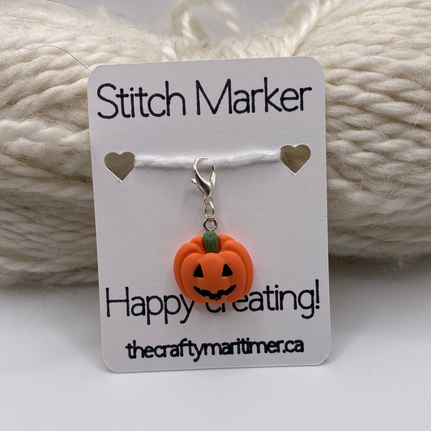 Jack-O-Lantern Stitch Marker