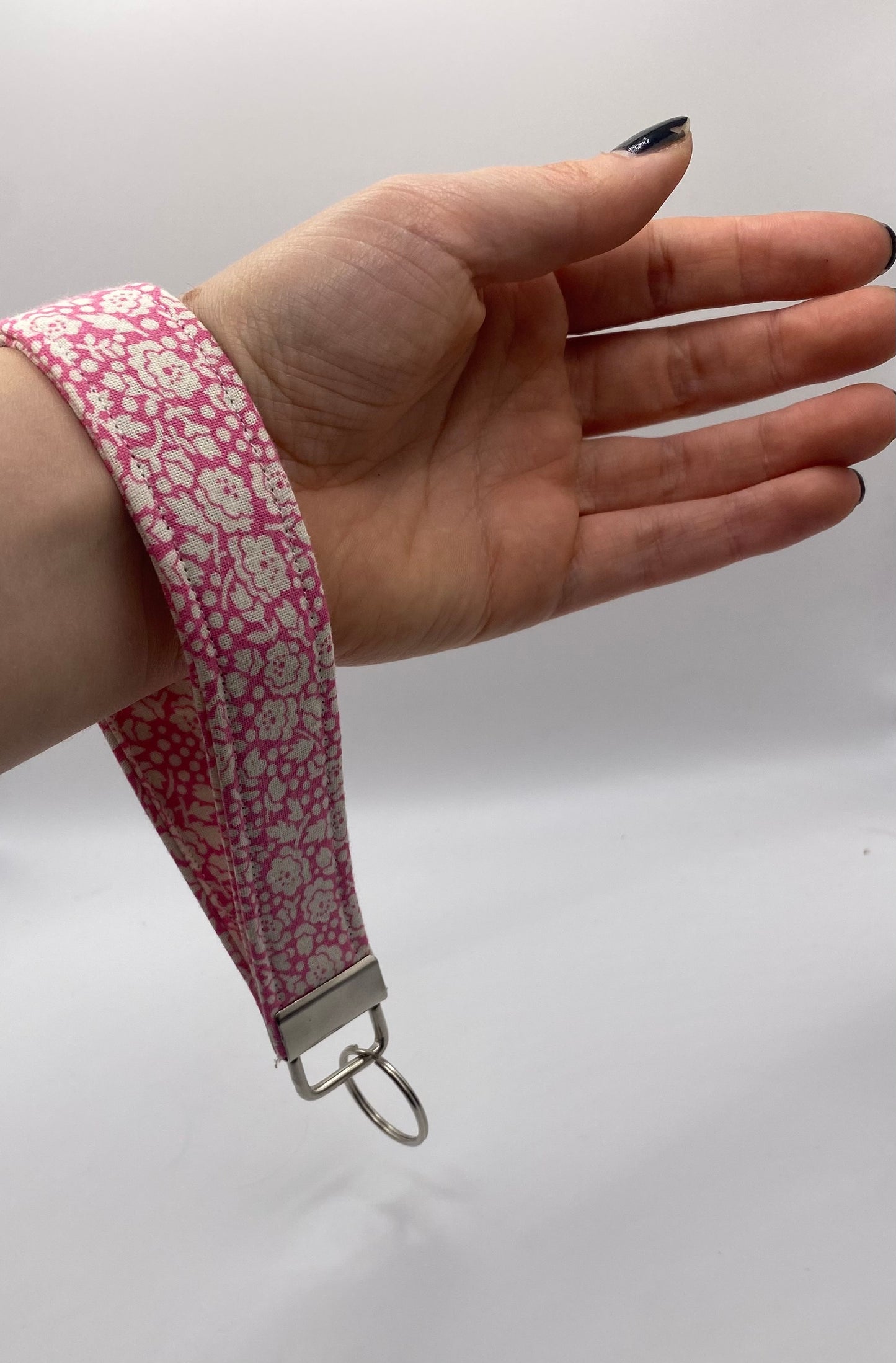 Pink Floral Wristlet