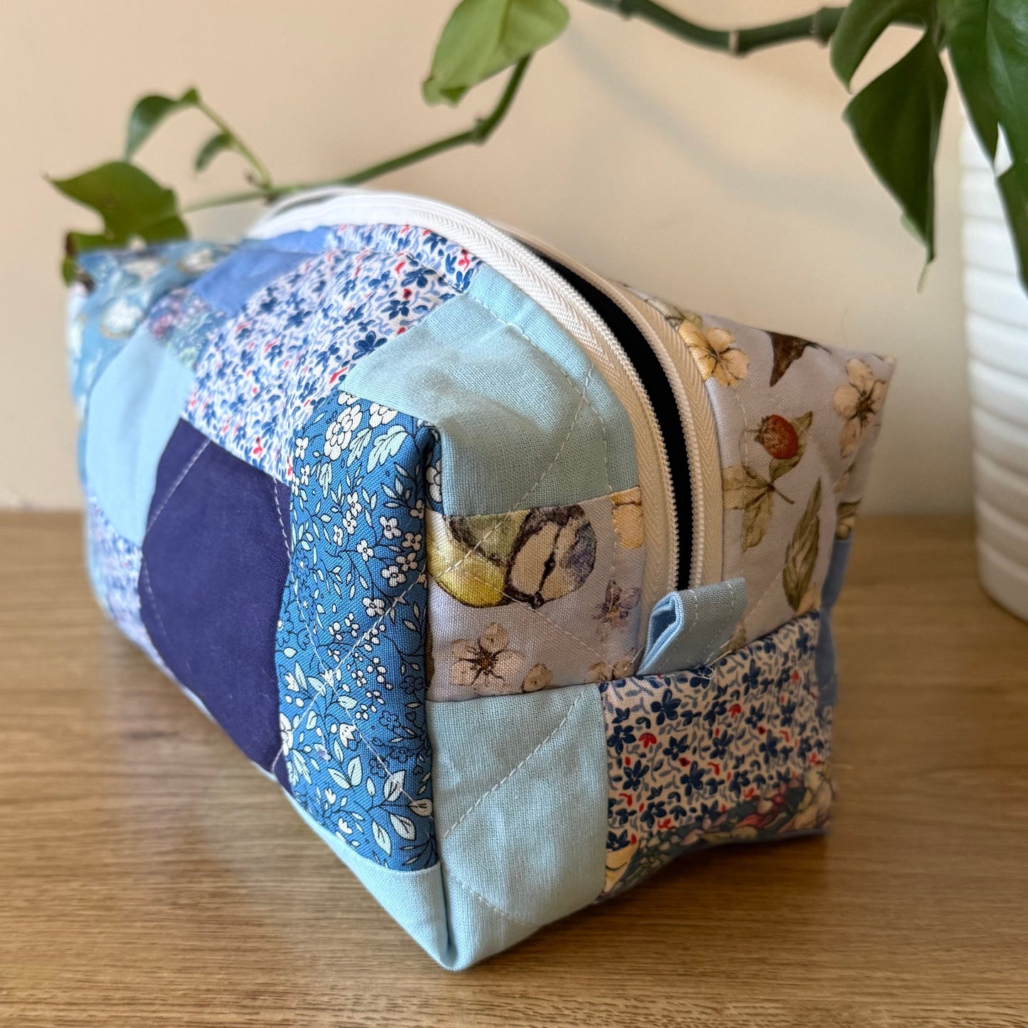 April Blues Toiletry Bag (one of a kind)