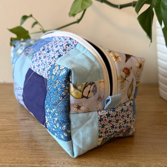 April Blues Toiletry Bag (one of a kind)