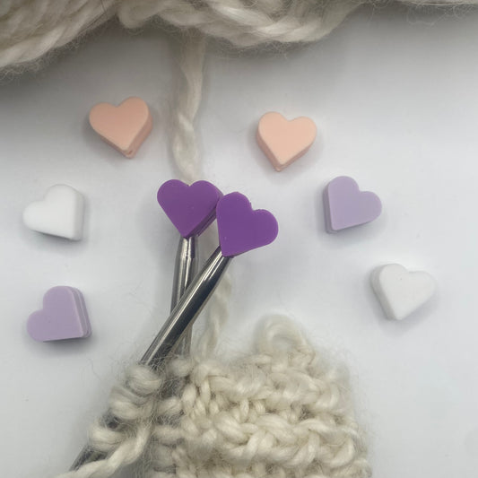 Pink Heart Needle Protectors set of 2