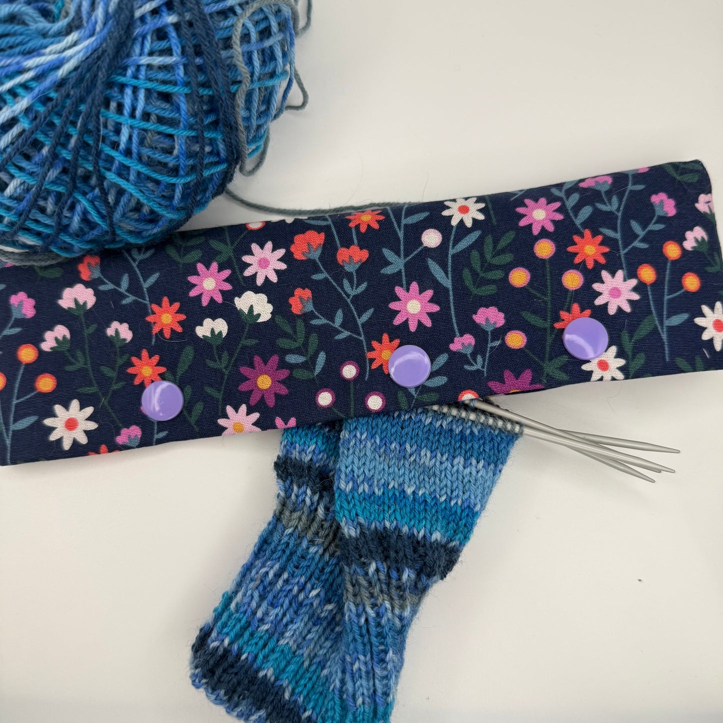 Navy Floral DPN Holder