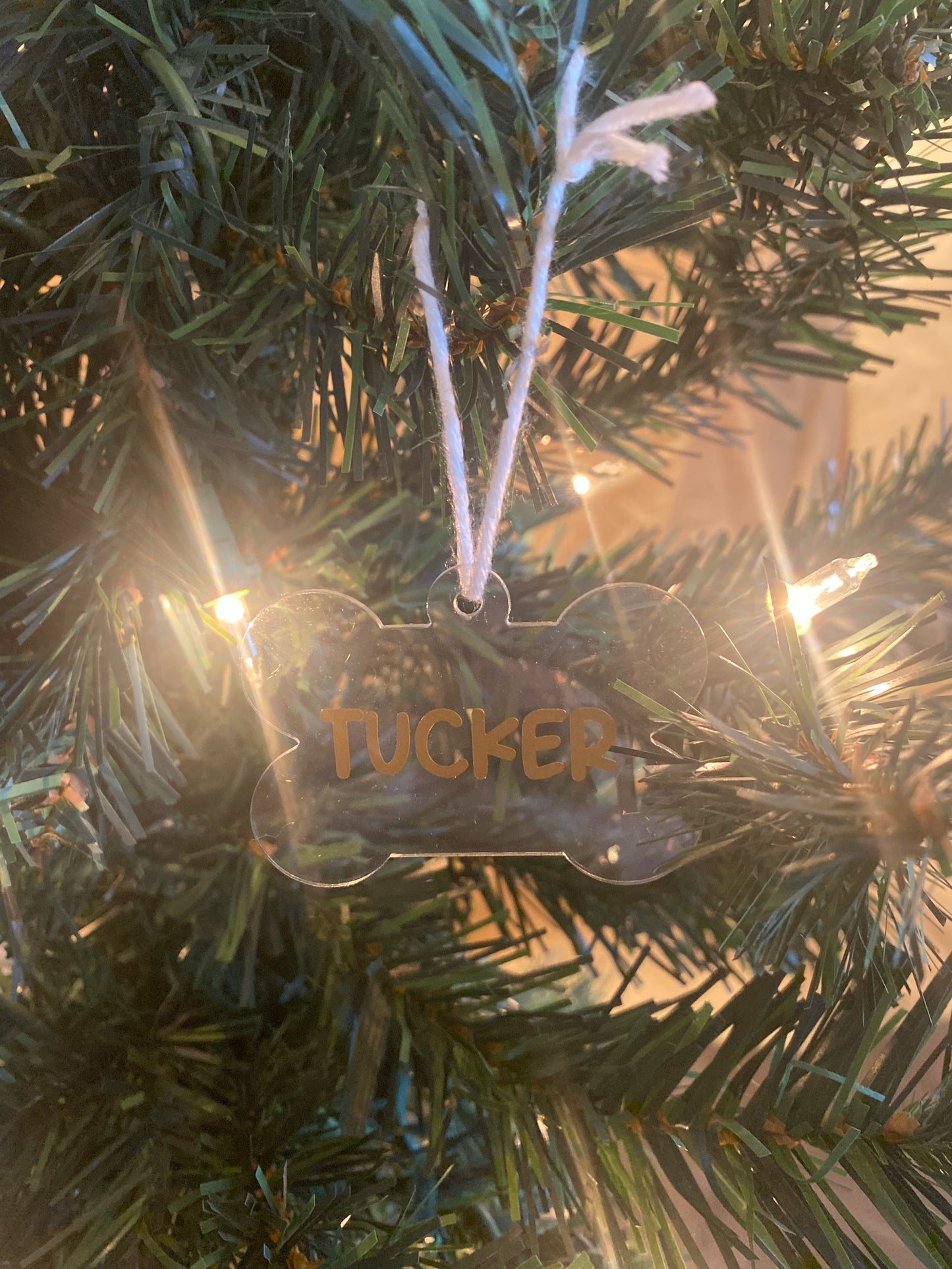 Personalized Acrylic Bone Ornaments