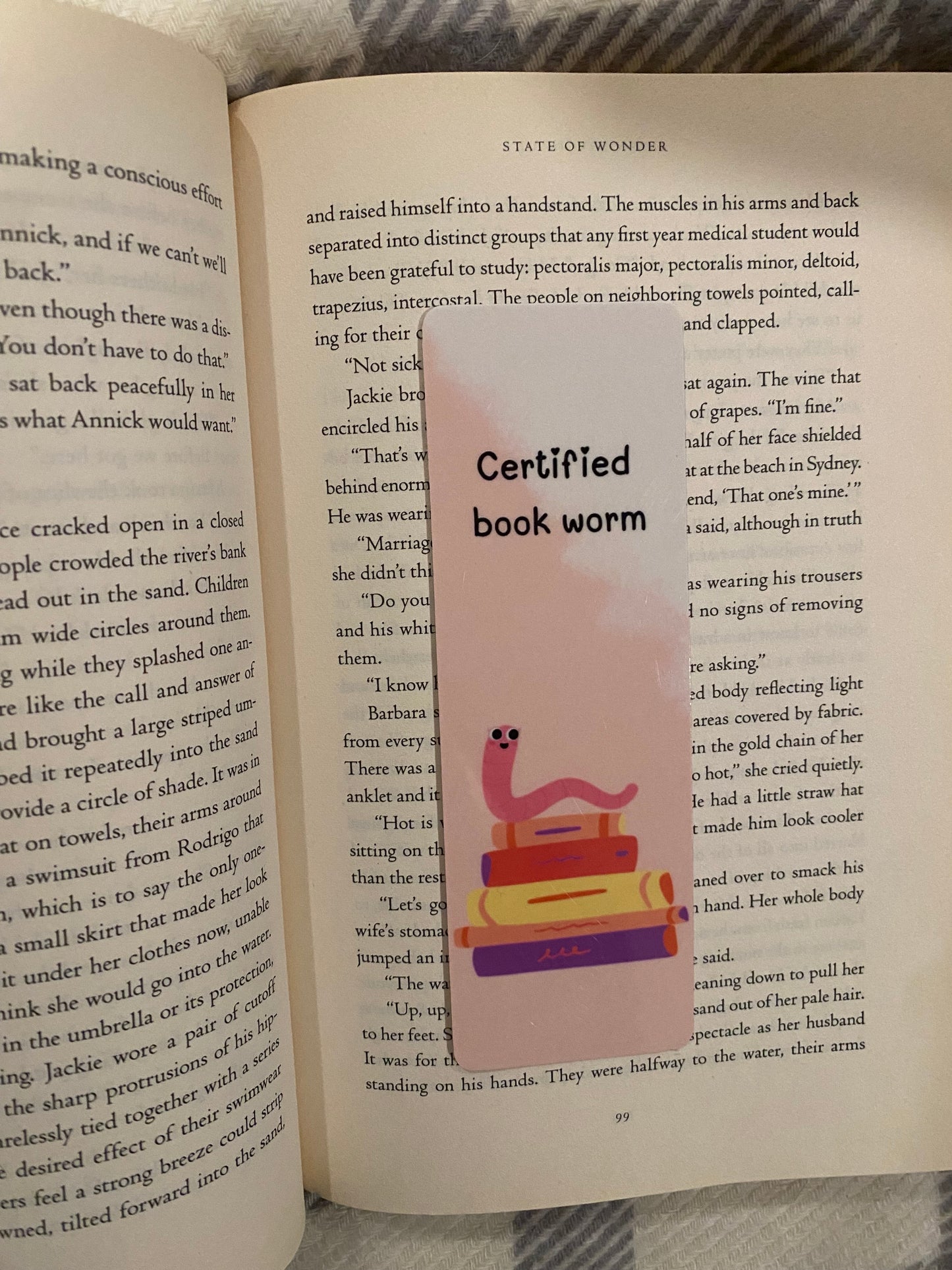 Book Worm Bookmark