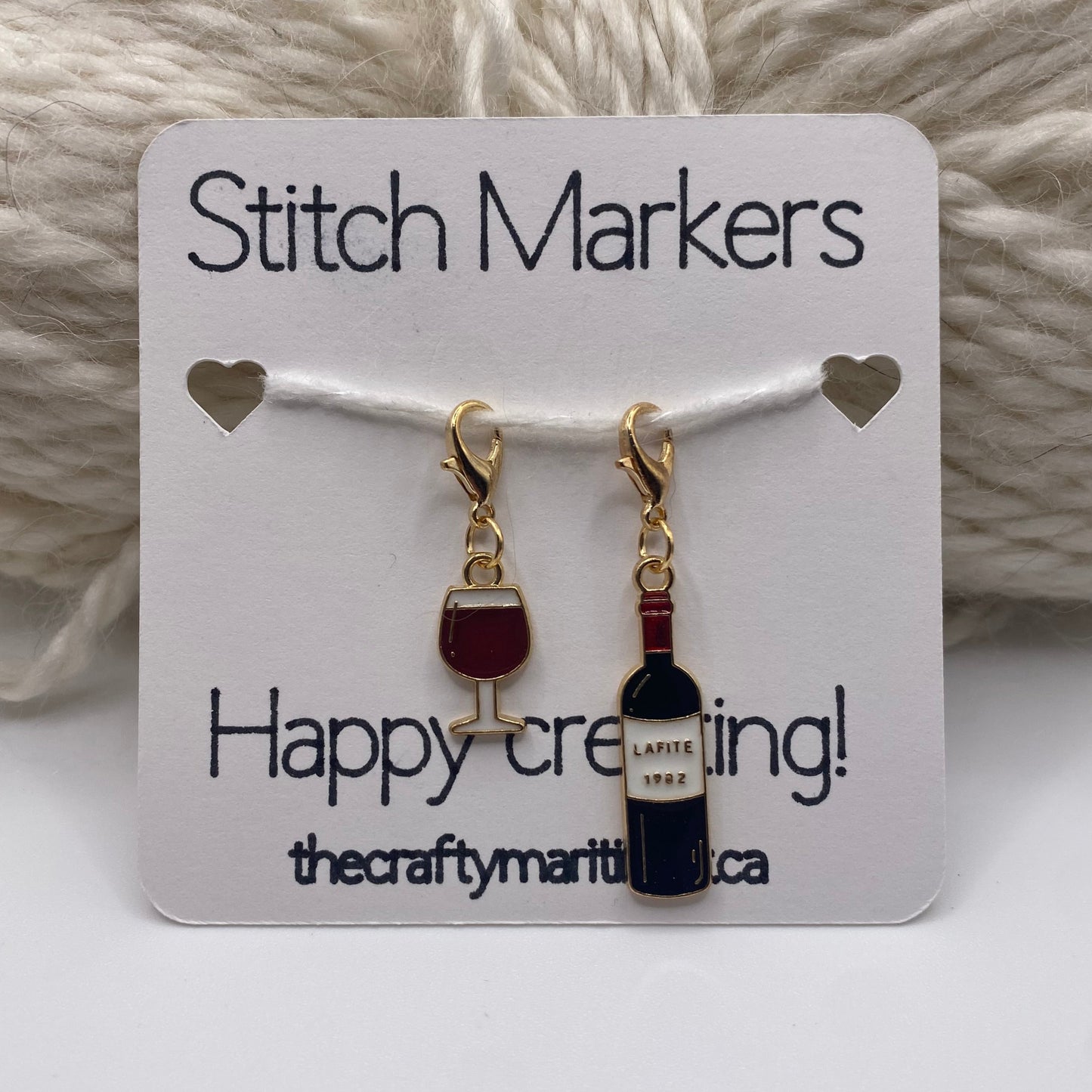 Wine Stitch Marker set of 2