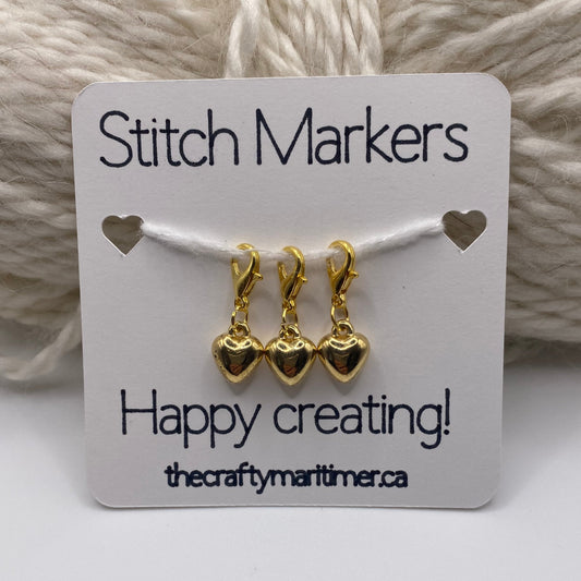 Heart Stitch Marker set of 3