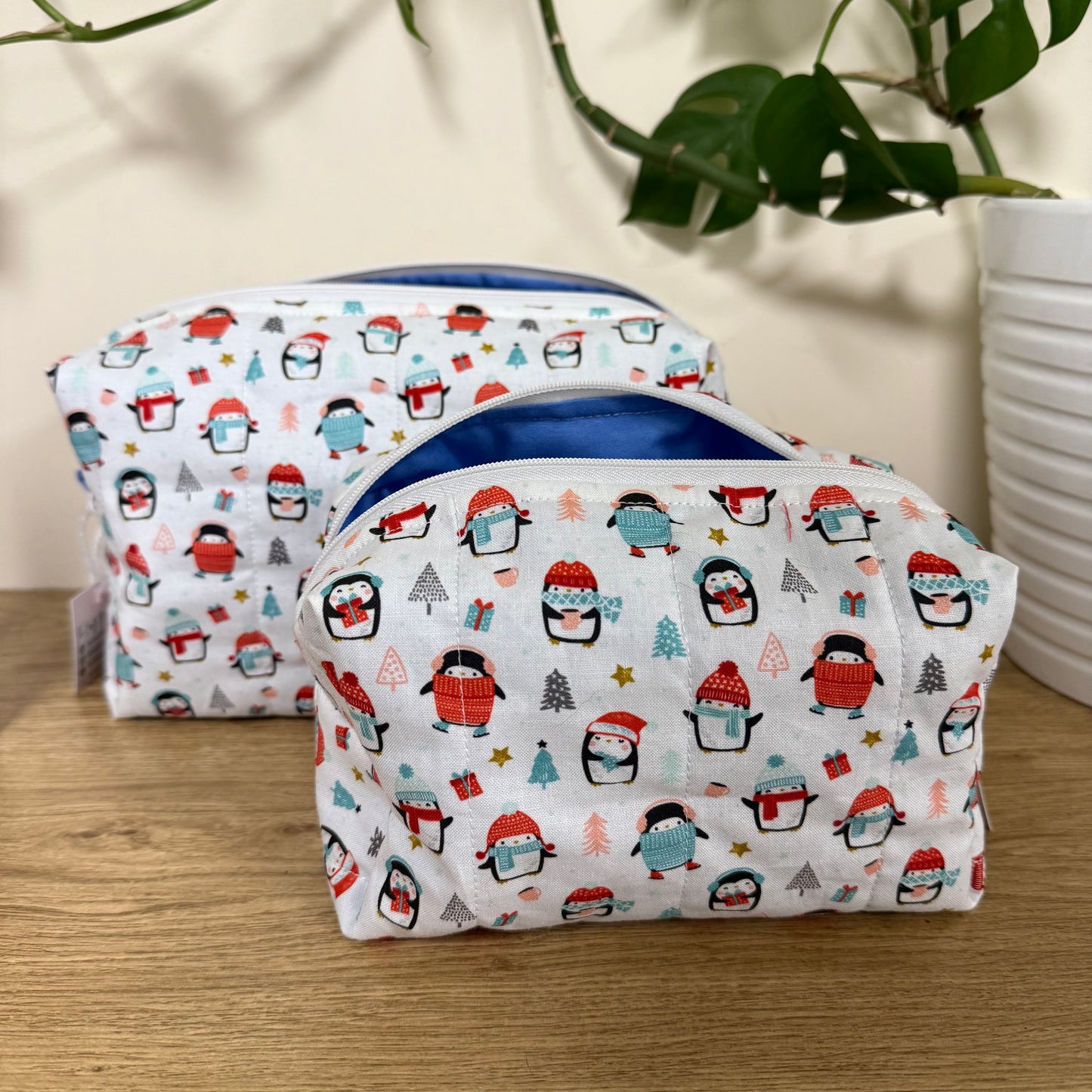 Quilted Penguin Toiletry Bag