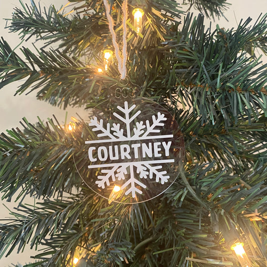 Personalized Acrylic Snowflake Ornaments