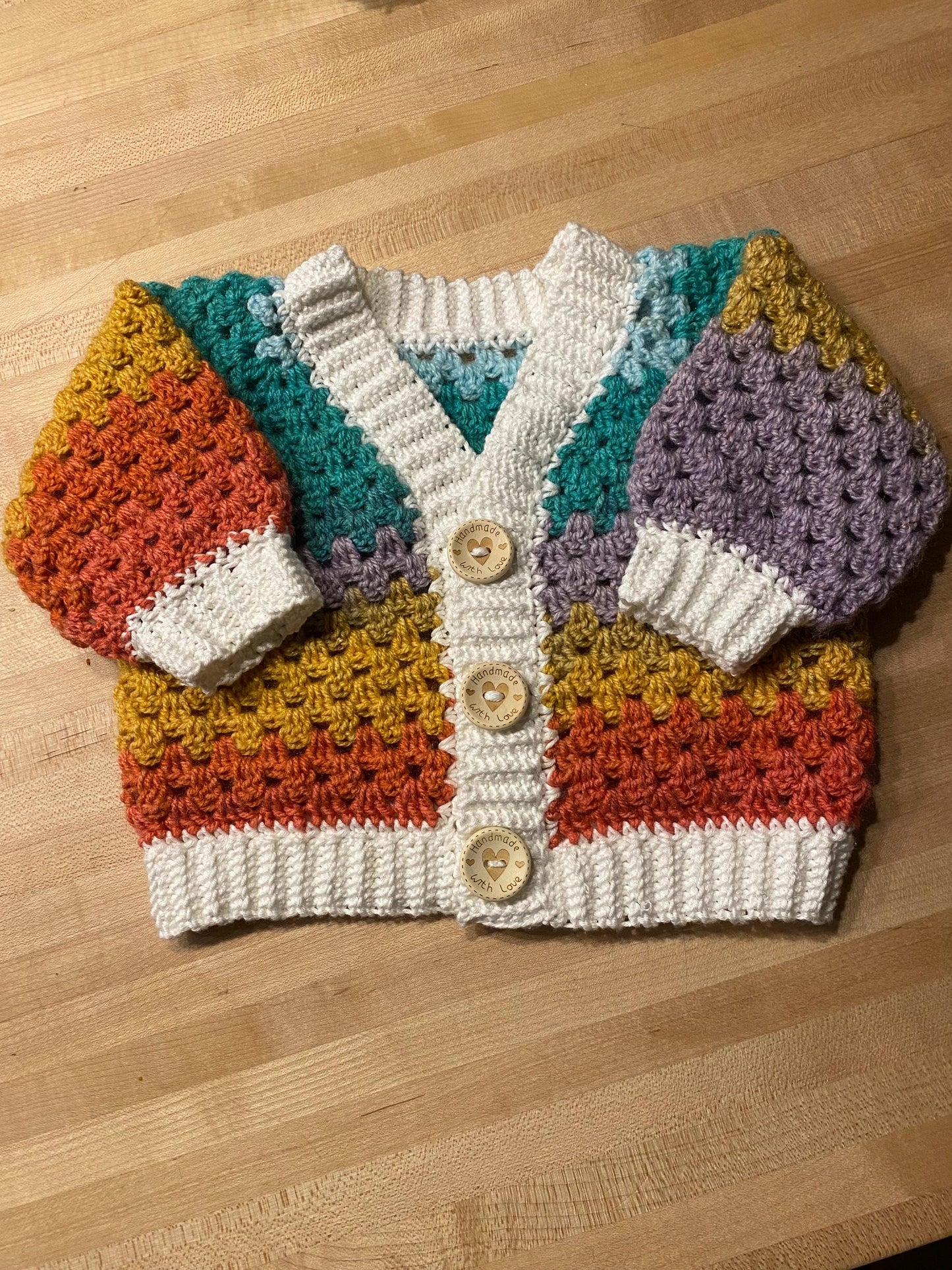 Wooden “Handmade With Love” Buttons set of 4