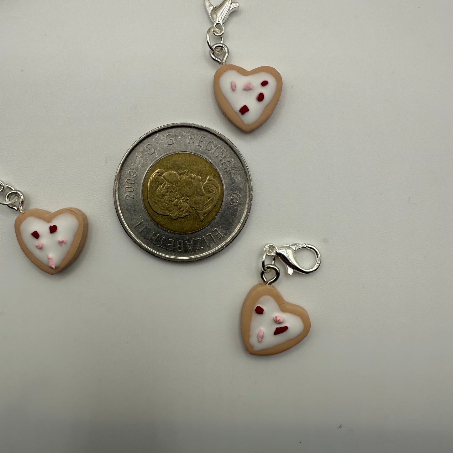 Handmade Valentine's Sugar Cookie Stitch Markers/Progress Keepers