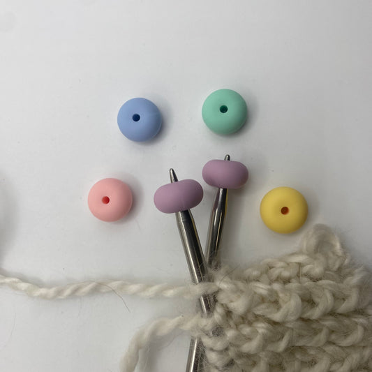 Pastel oval needle protectors Set of 2