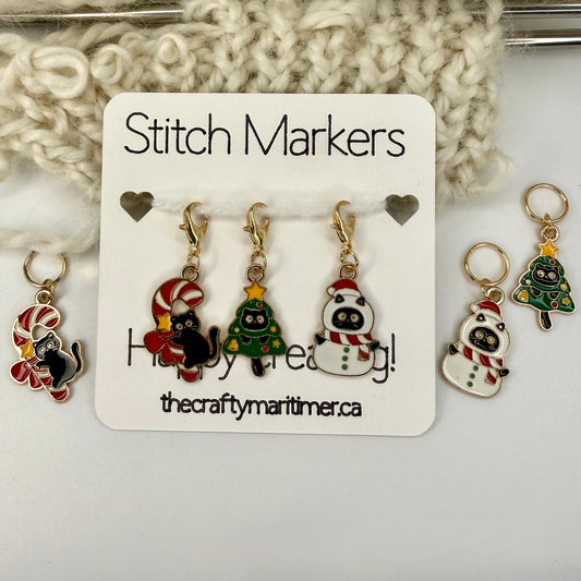 Holiday Cat Markers/Progress Keepers  Set of 3